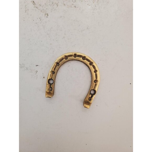 vintage brass horseshoe lucky horseshoe, horseshoe, vintage old horseshoe, - Picture 9 of 9